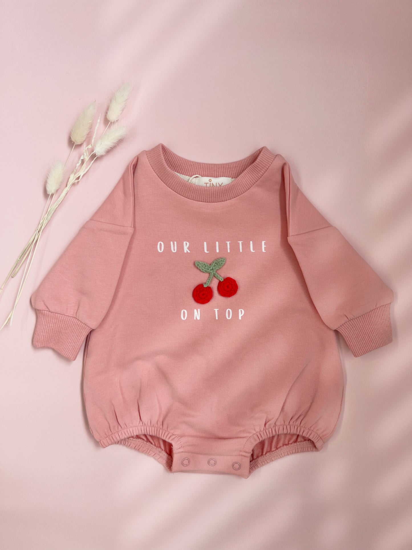 Our Little 🍒 On Top Romper Pink