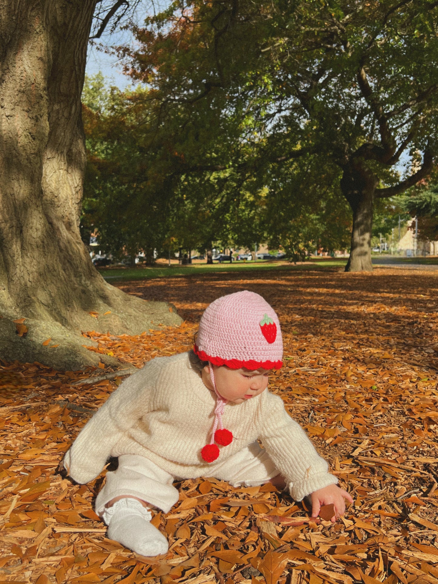 Strawberry Kisses Tie Up Hat