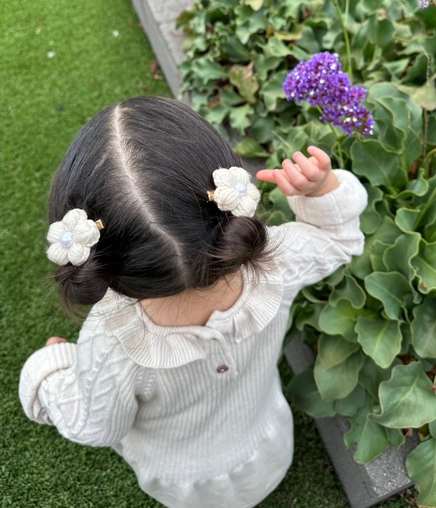 Petal Pearls Crochet Hair Clips