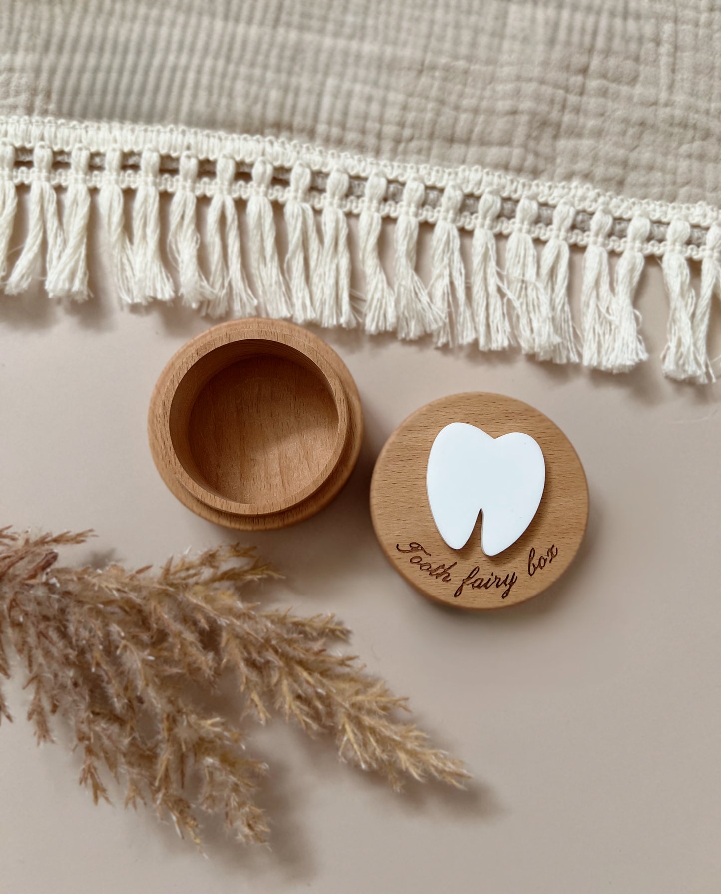 Wooden Tooth Fairy Keepsake Box