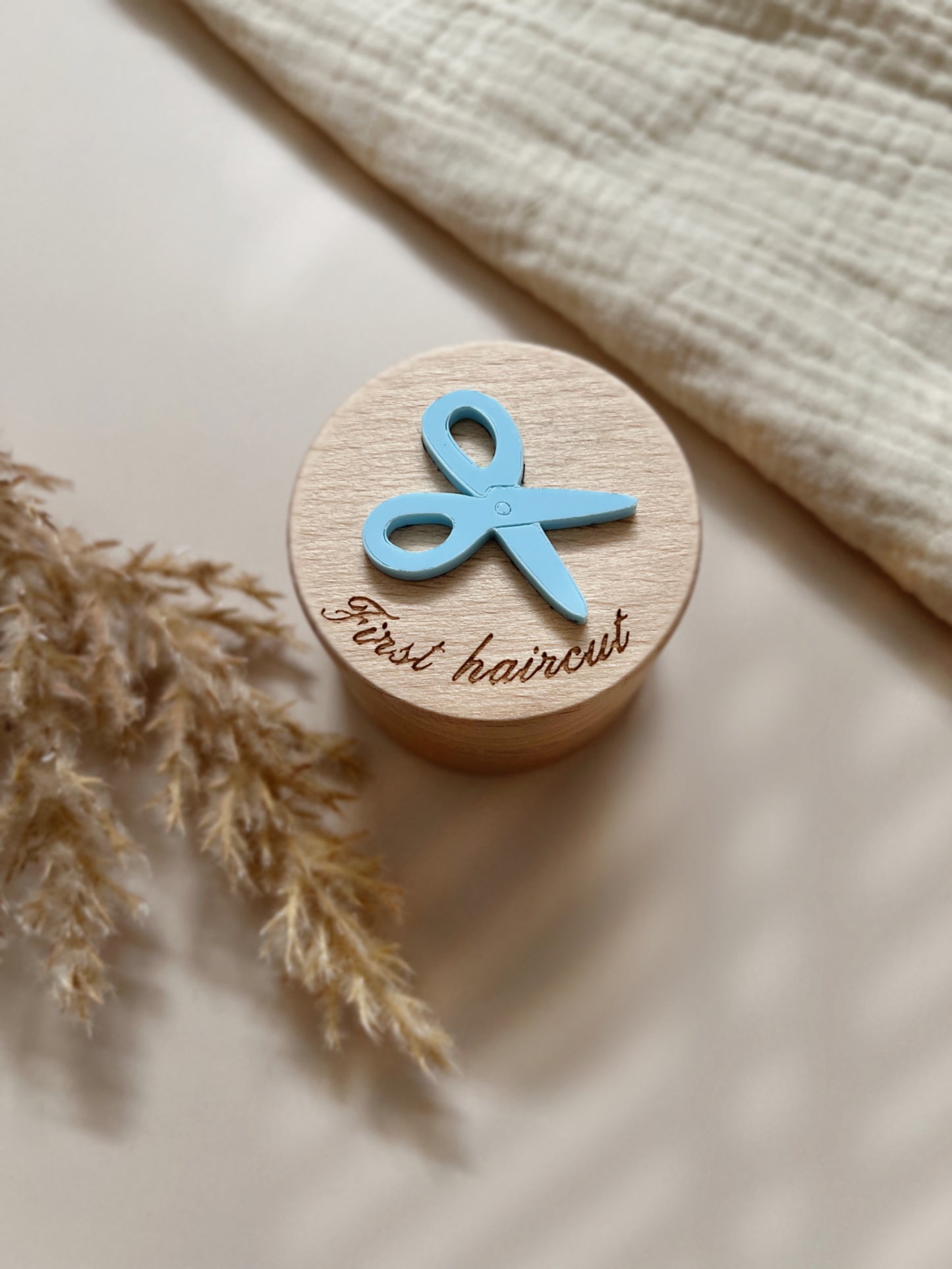 Wooden First Haircut Keepsake Box