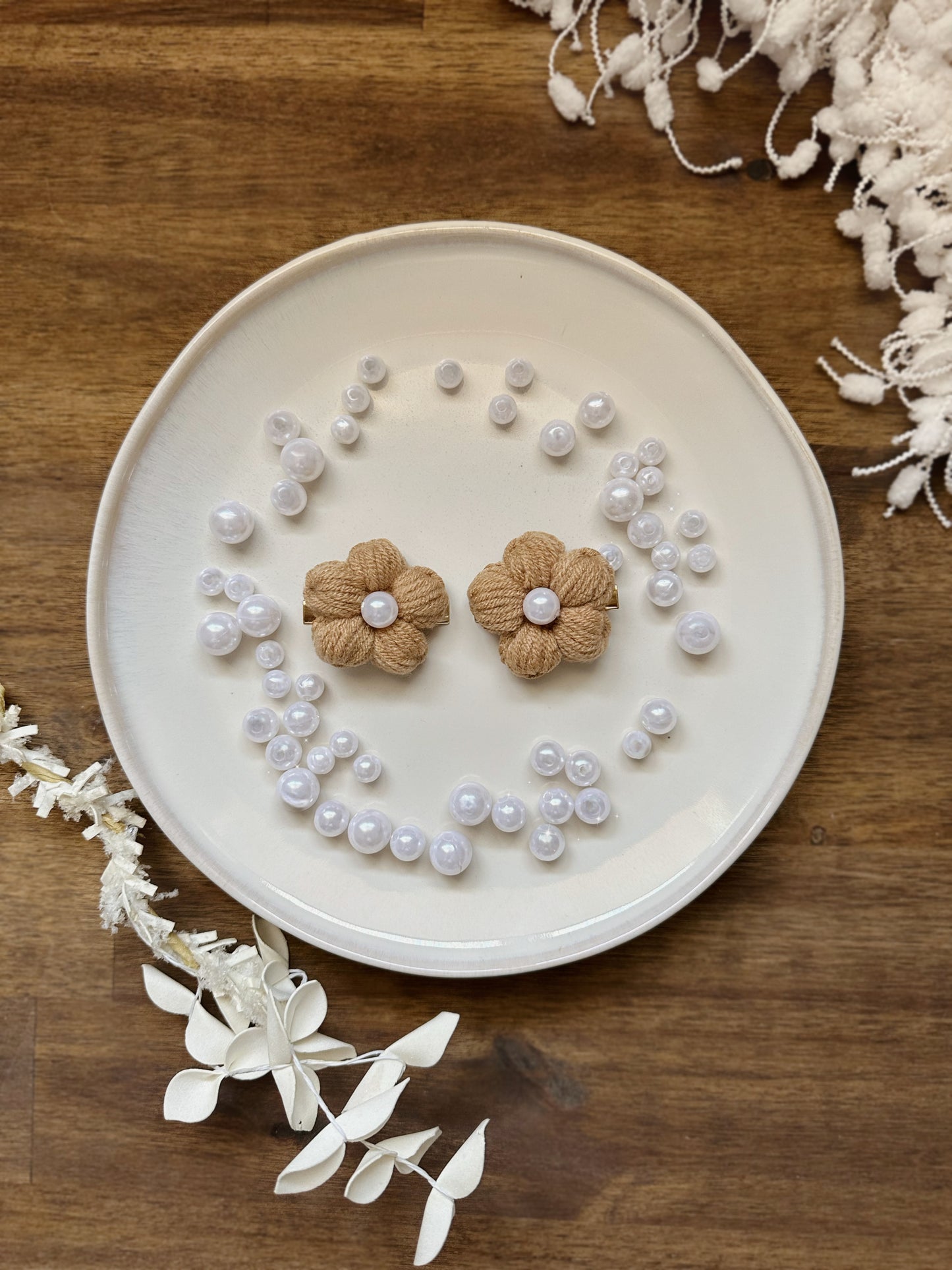 Petal Pearls Crochet Hair Clips