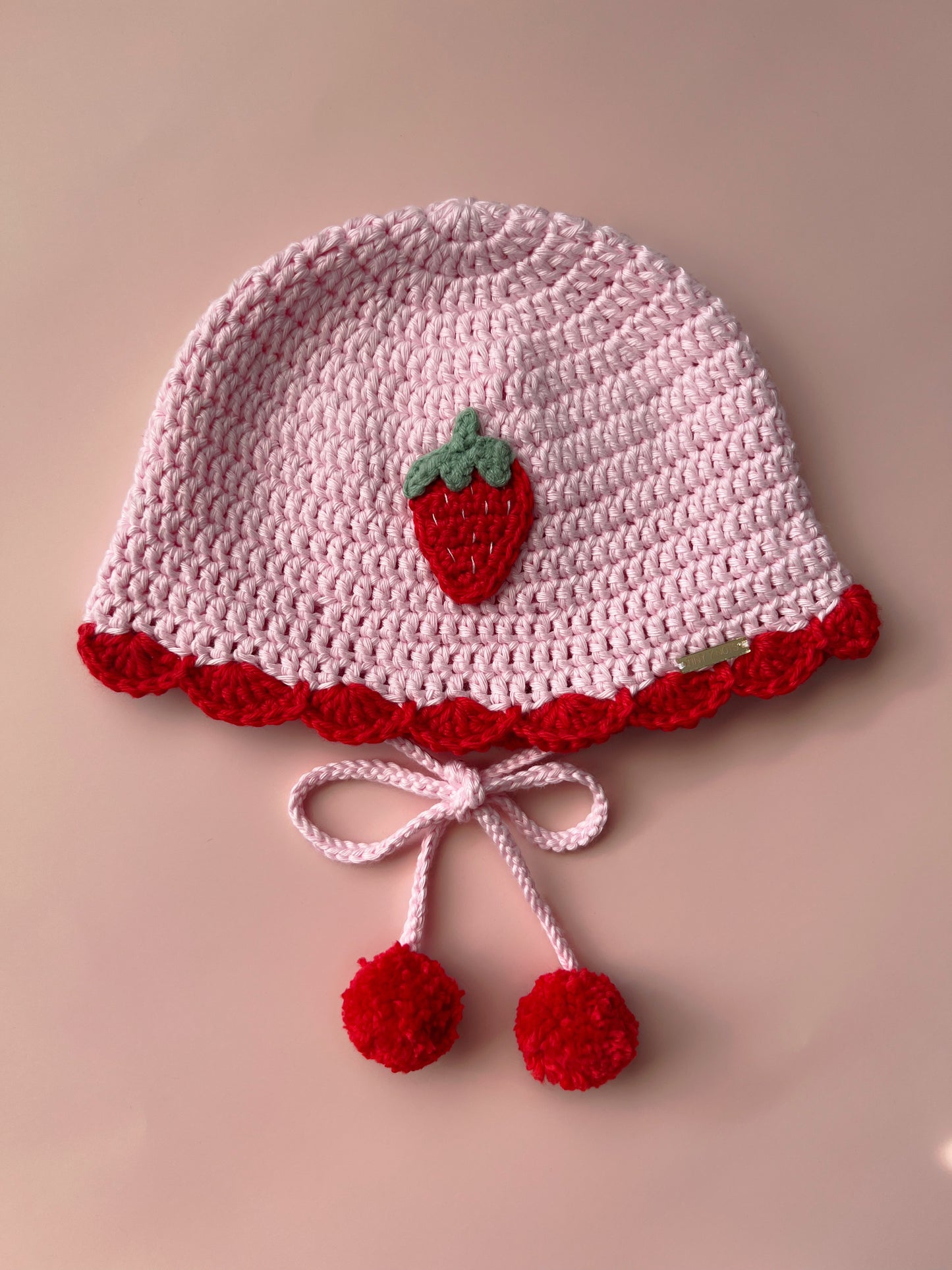 Strawberry Kisses Tie Up Hat